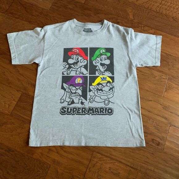 Super Mario Gray T Shirt - Picture 3 of 7